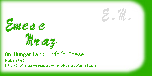 emese mraz business card